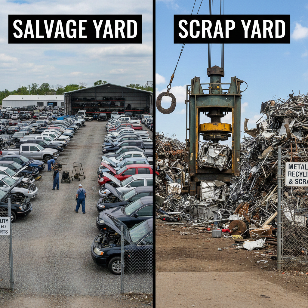 Difference Between a Salvage Yard and a Scrap Yard