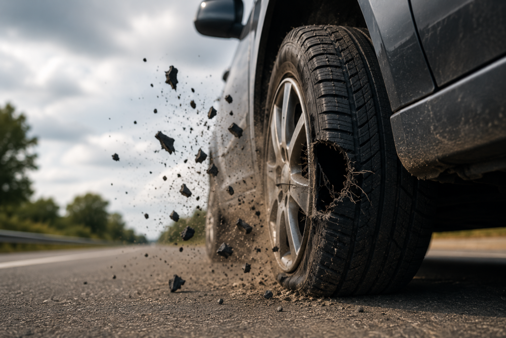 tyre burst